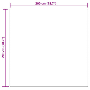 Χαλί από τεχνητό πρόβειο δέρμα TAFALLA Μαύρο 200 x 200 cm