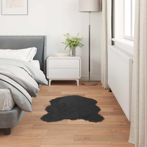 Χαλί από τεχνητό πρόβειο δέρμα TAFALLA Μαύρο 50 x 80 cm
