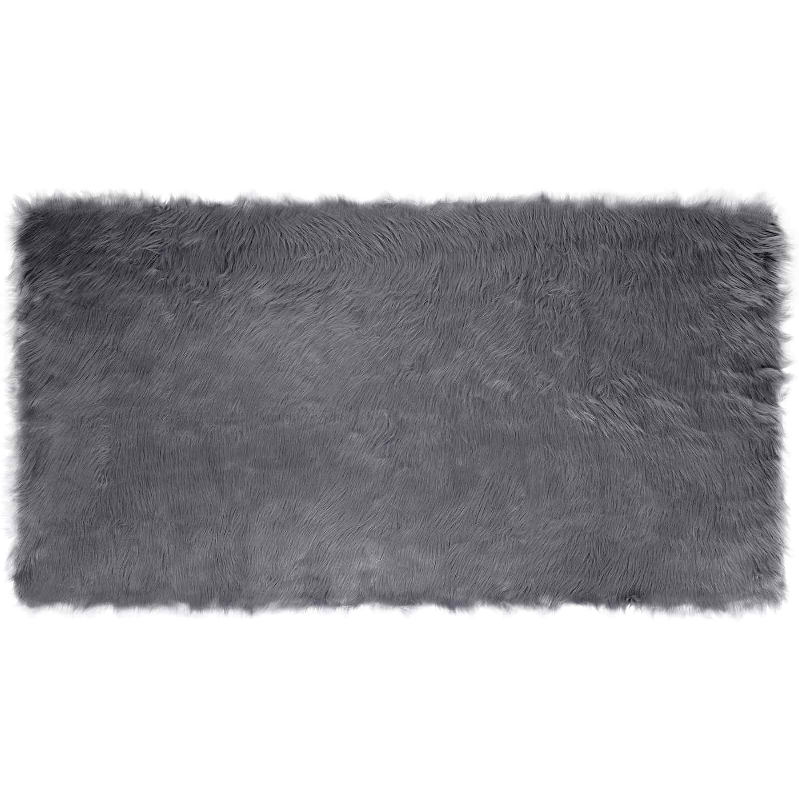 Ψεύτικο Δέρμα Προβάτου Χαλί Tafalla Ανθρακί 60 x 110 cm