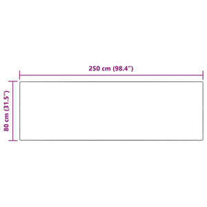 Ψεύτικο Δέρμα Προβάτου Χαλί Tafalla Ανθρακί 80 x 250 cm - Pakobazaar