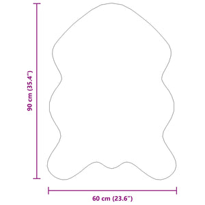 Χαλί από τεχνητό πρόβειο δέρμα TAFALLA Ανθρακί 60 x 90 cm
