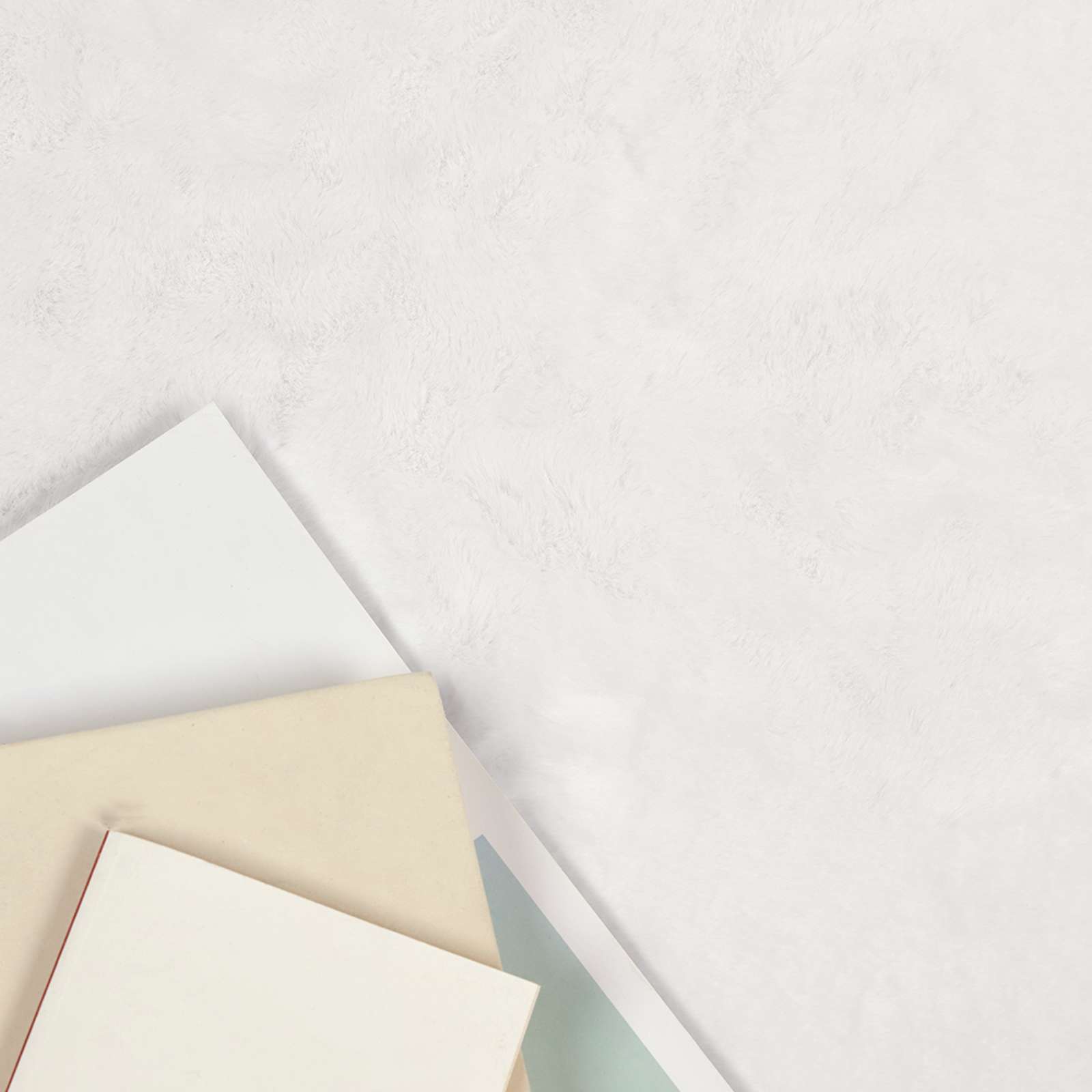 Αντιολισθητικό ψεύτικο χαλί από κουνελιού Olite Λευκό - Pakobazaar