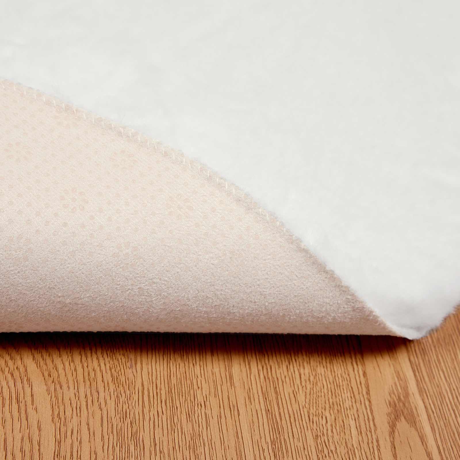 Αντιολισθητικό ψεύτικο χαλί από κουνελιού Olite Λευκό Ø 160 εκ. - Pakobazaar