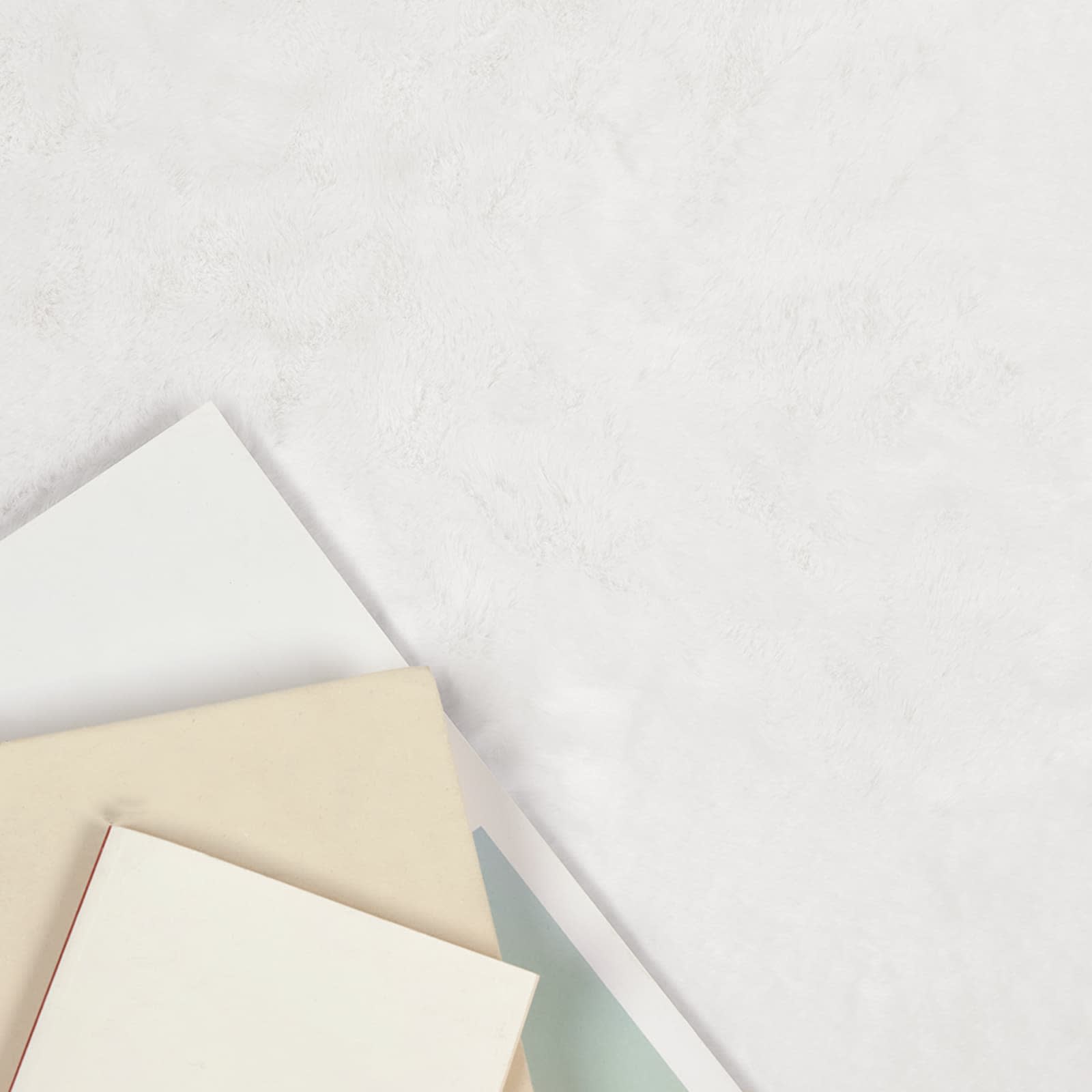 Αντιολισθητικό ψεύτικο χαλί από κουνελιού Olite Λευκό Ø 160 εκ. - Pakobazaar