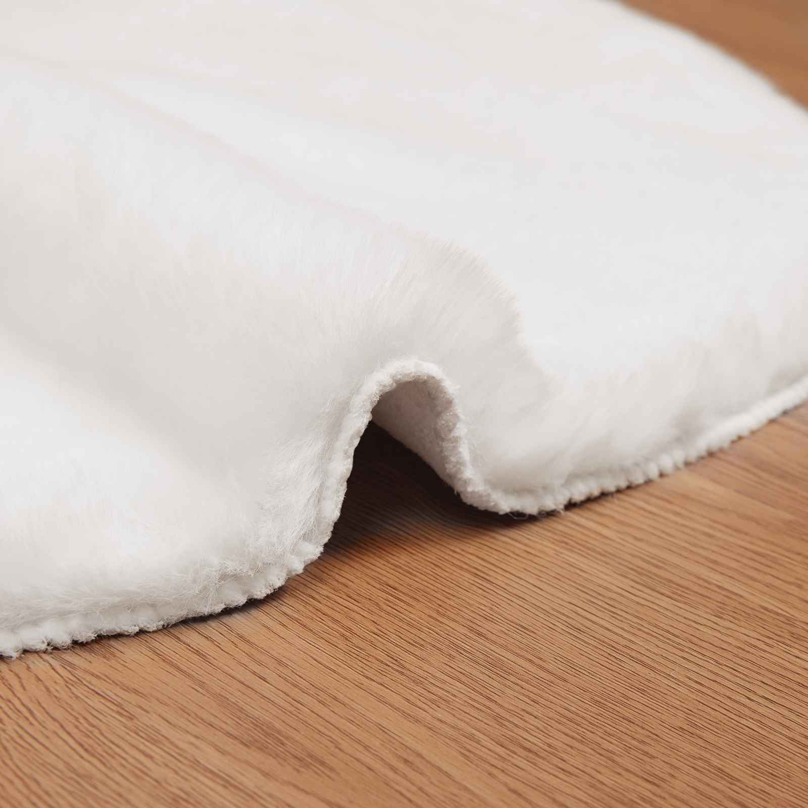 Αντιολισθητικό ψεύτικο χαλί από κουνελιού Olite Λευκό - Pakobazaar