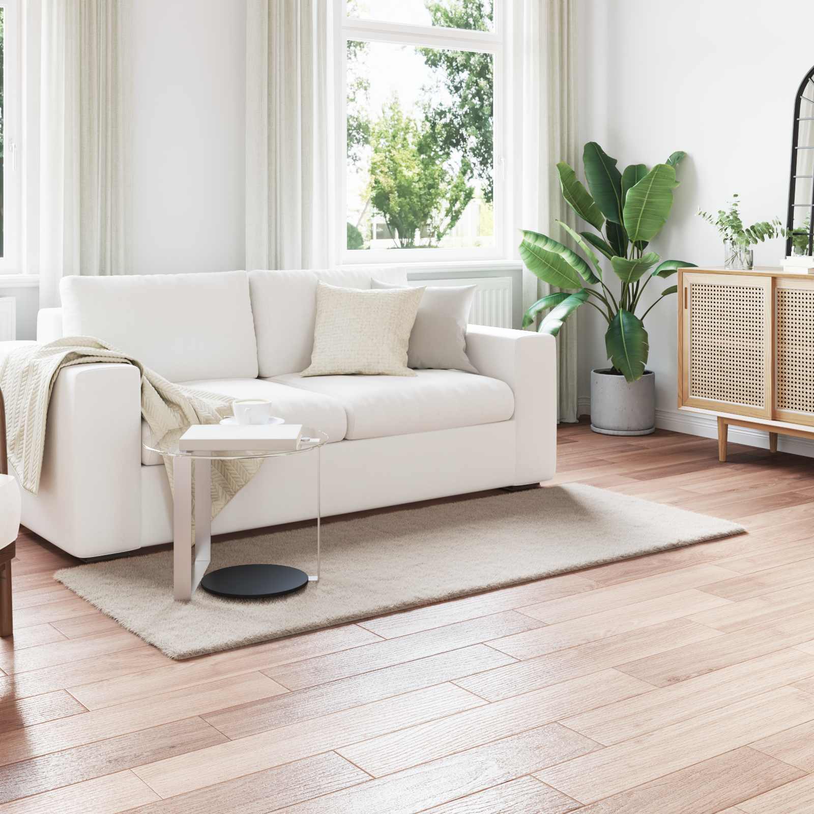 Αντιολισθητικό ψεύτικο χαλί από κουνελιού Olite Μπεζ - Pakobazaar