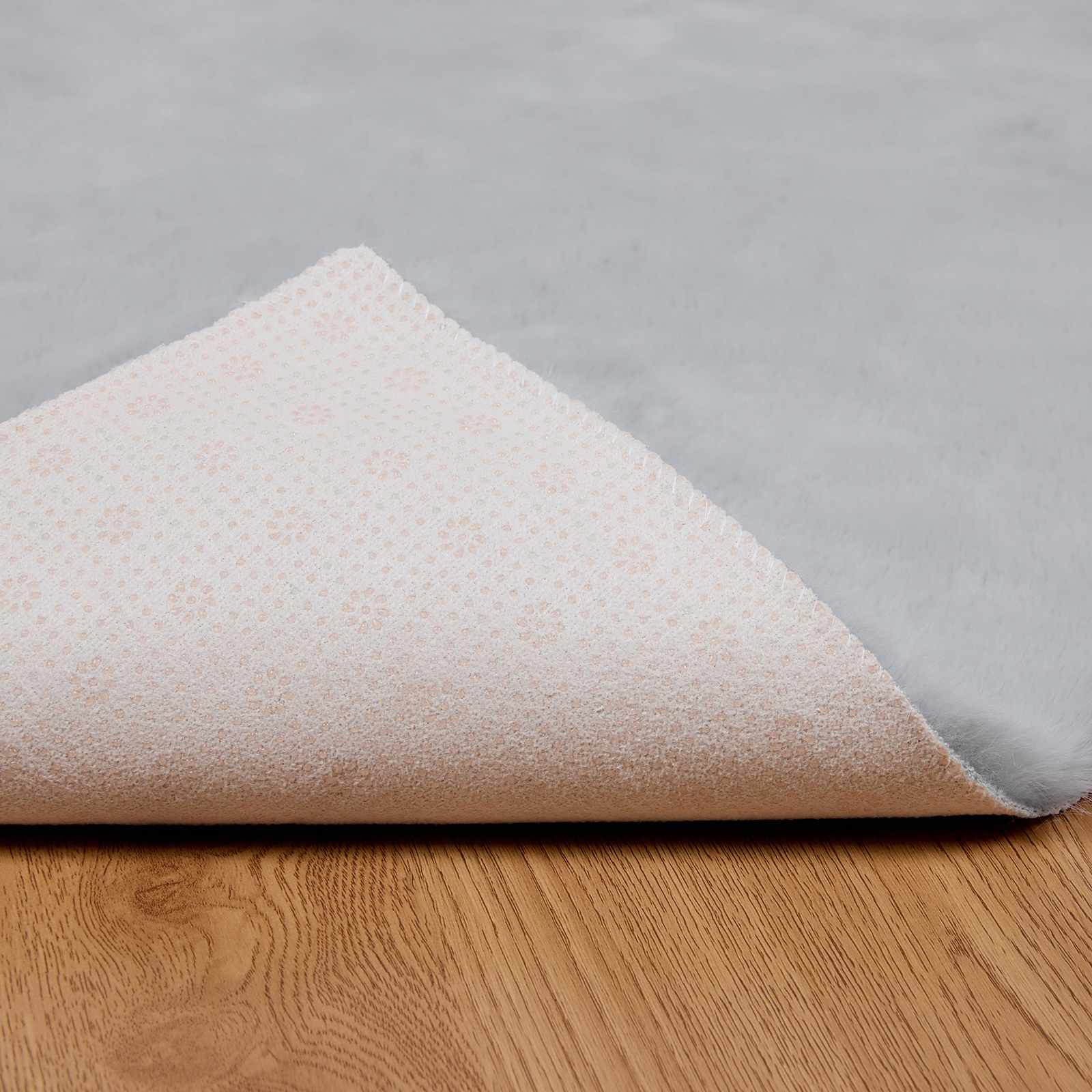 Αντιολισθητικό ψεύτικο χαλί από κουνελιού Olite Γκρι - Pakobazaar