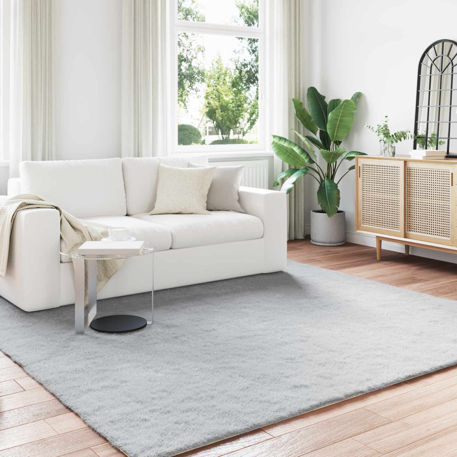 Αντιολισθητικό ψεύτικο χαλί από κουνελιού Olite Γκρι - Pakobazaar