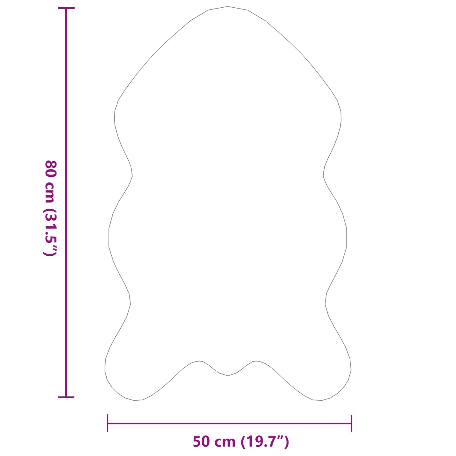 Αντιολισθητικό ψεύτικο χαλί από κουνελιού Olite Γκρι 50 x 80 cm - Pakobazaar