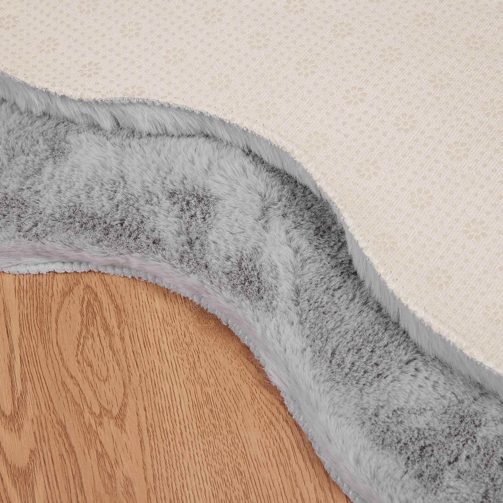 Αντιολισθητικό ψεύτικο χαλί από κουνελιού Olite Γκρι - Pakobazaar