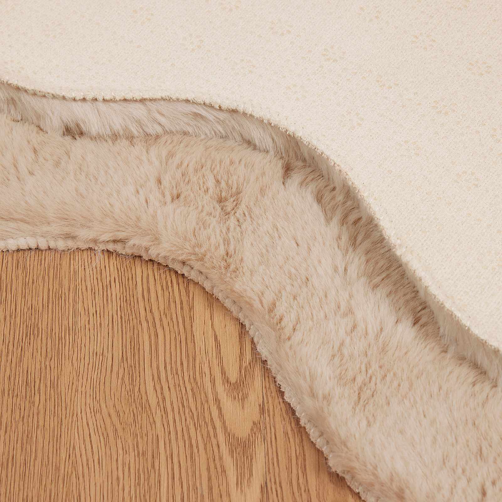 Αντιολισθητικό ψεύτικο χαλί από κουνελιού Olite Taupe - Pakobazaar