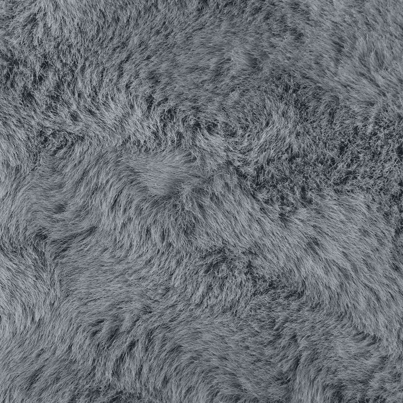 Αντιολισθητικό ψεύτικο χαλί από κουνελιού Olite Ανθρακί - Pakobazaar