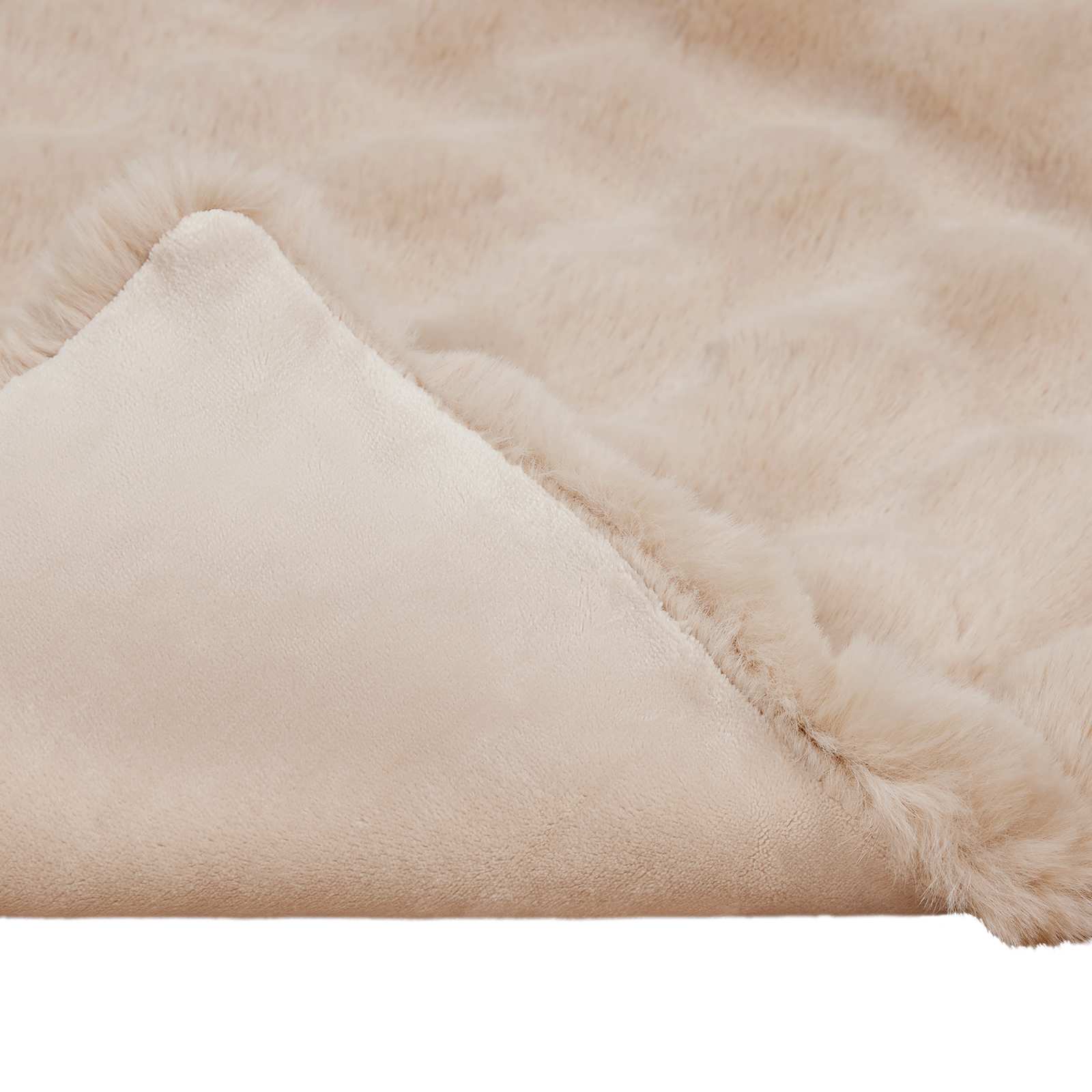 Αντιολισθητική Ψεύτικη Γούνα Κουβέρτα Olite 4 pcs Μπεζ - Pakobazaar