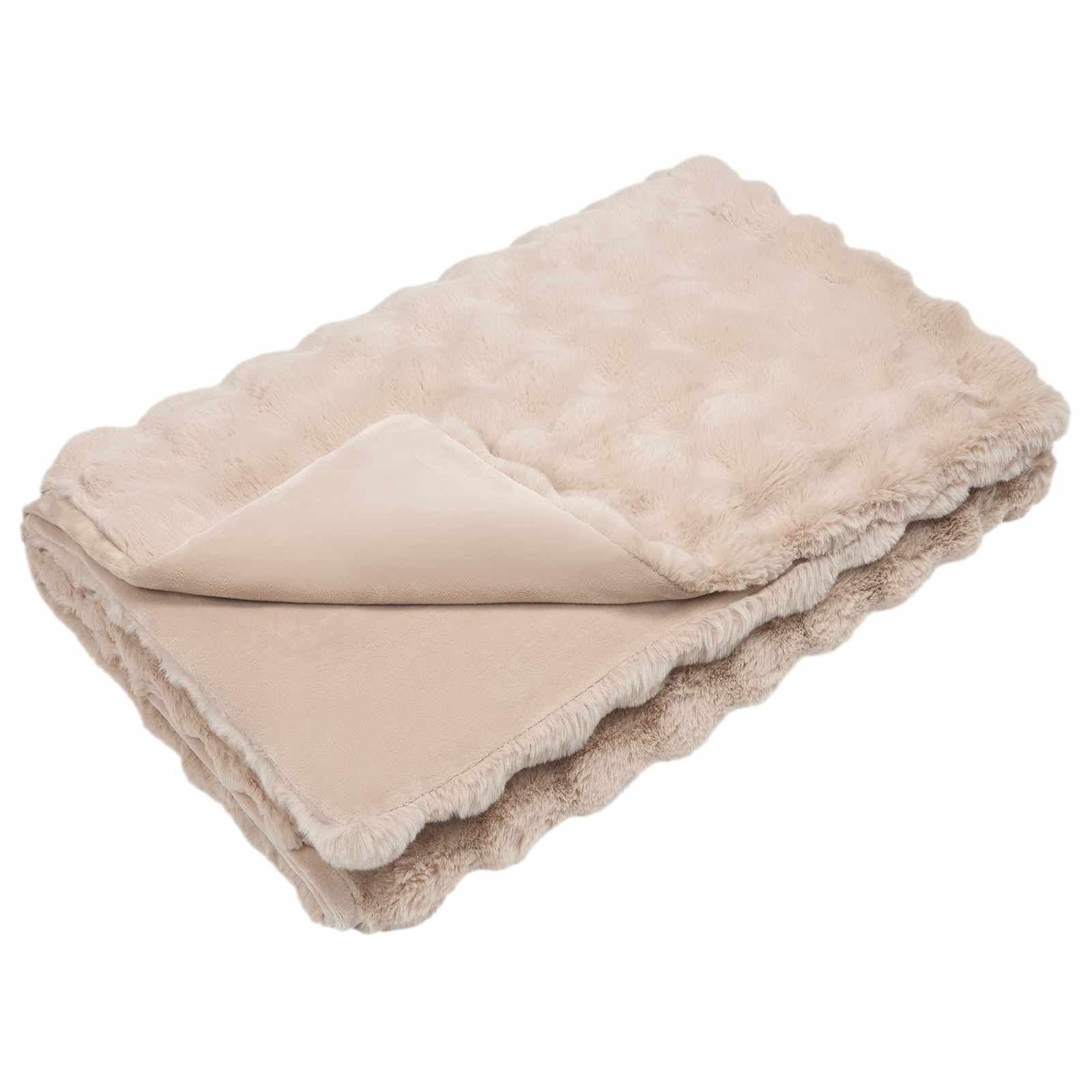 Αντιολισθητική Ψεύτικη Γούνα Κουβέρτα Olite 4 pcs Μπεζ - Pakobazaar
