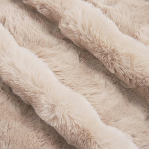 Αντιολισθητική Ψεύτικη Γούνα Κουβέρτα Olite 4 pcs Μπεζ - Pakobazaar