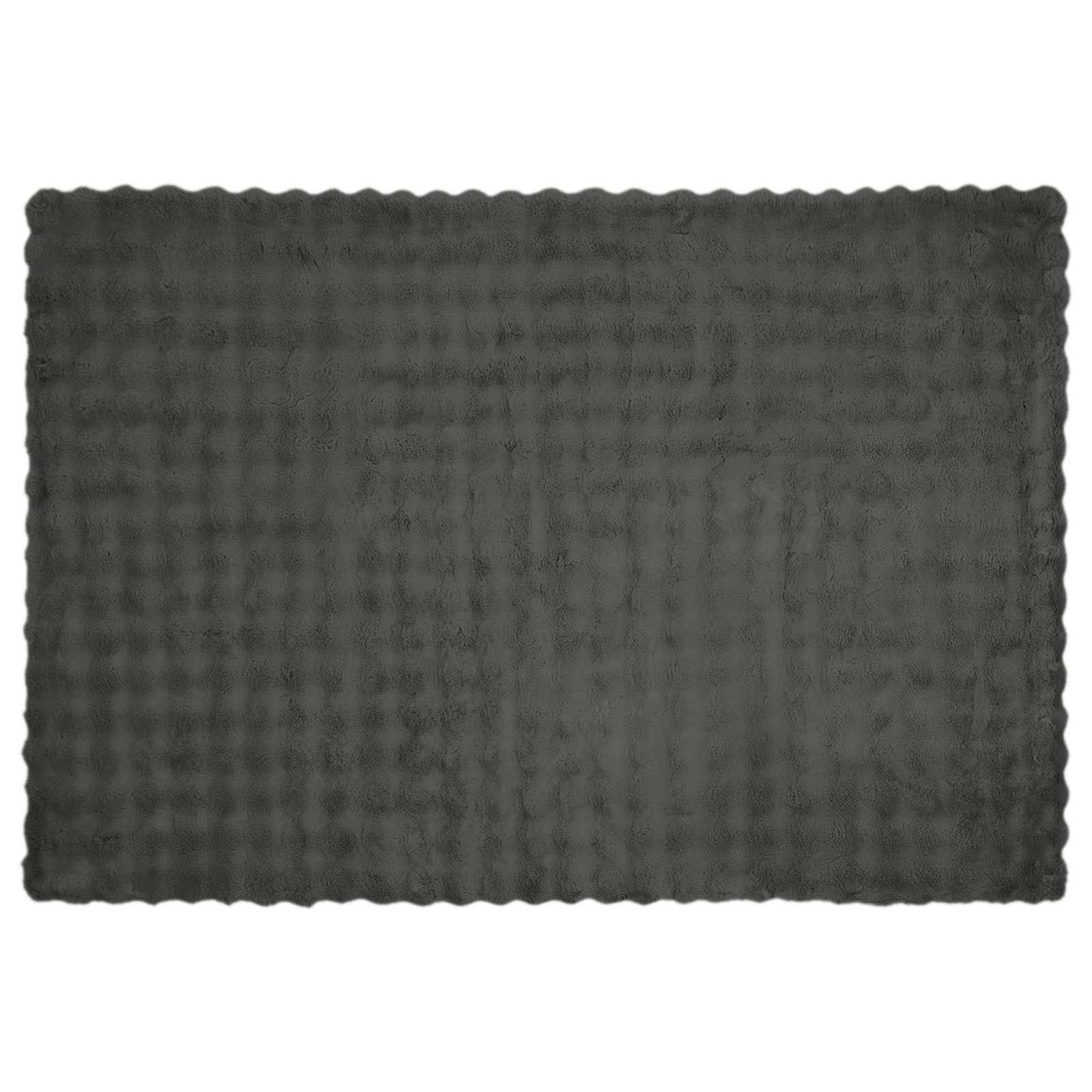 Αντιολισθητική Ψεύτικη Γούνα Κουβέρτα Olite Σκούρο Γκρι - Pakobazaar