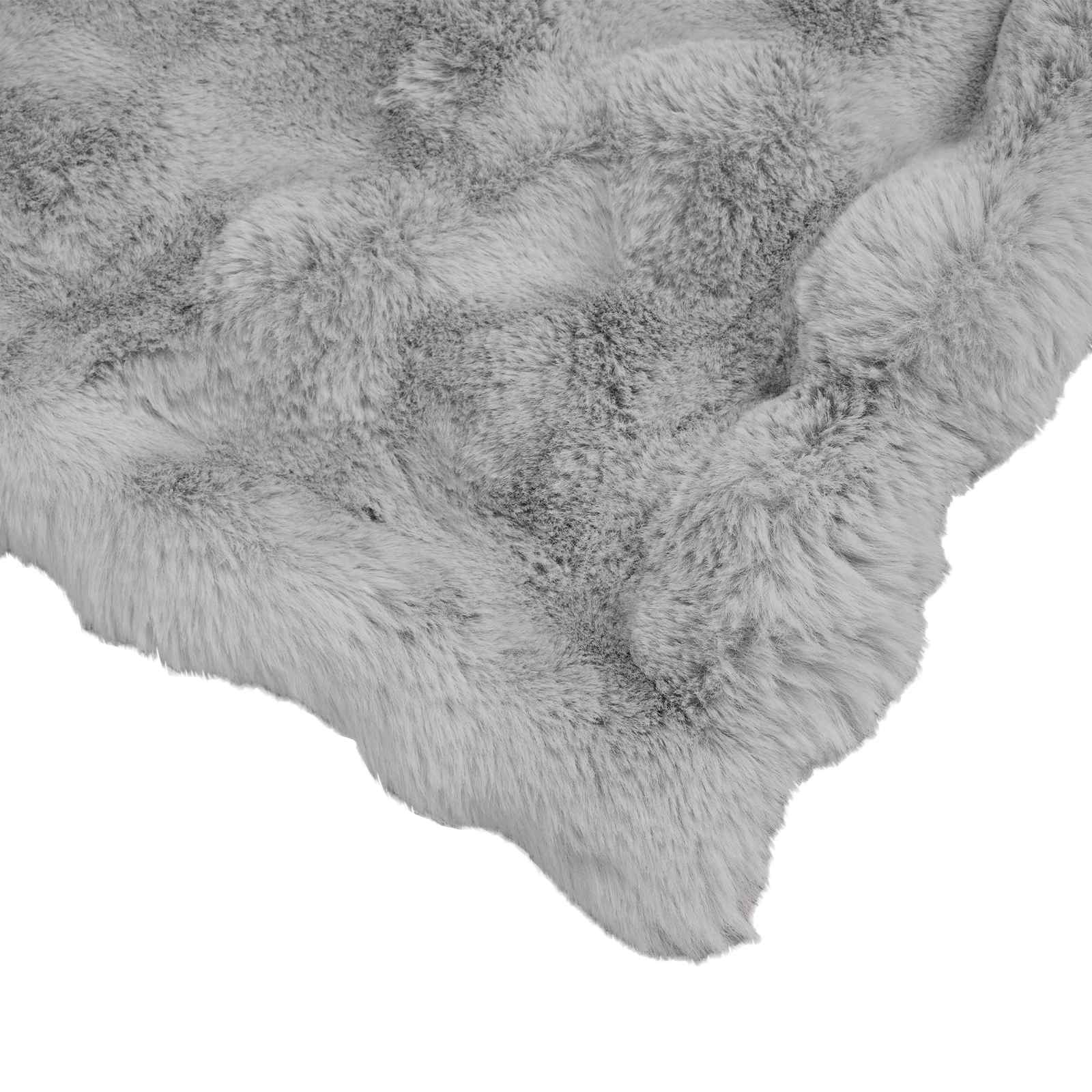 Αντιολισθητική Ψεύτικη Γούνα Κουβέρτα Olite Γκρι 130 x 150 cm - Pakobazaar