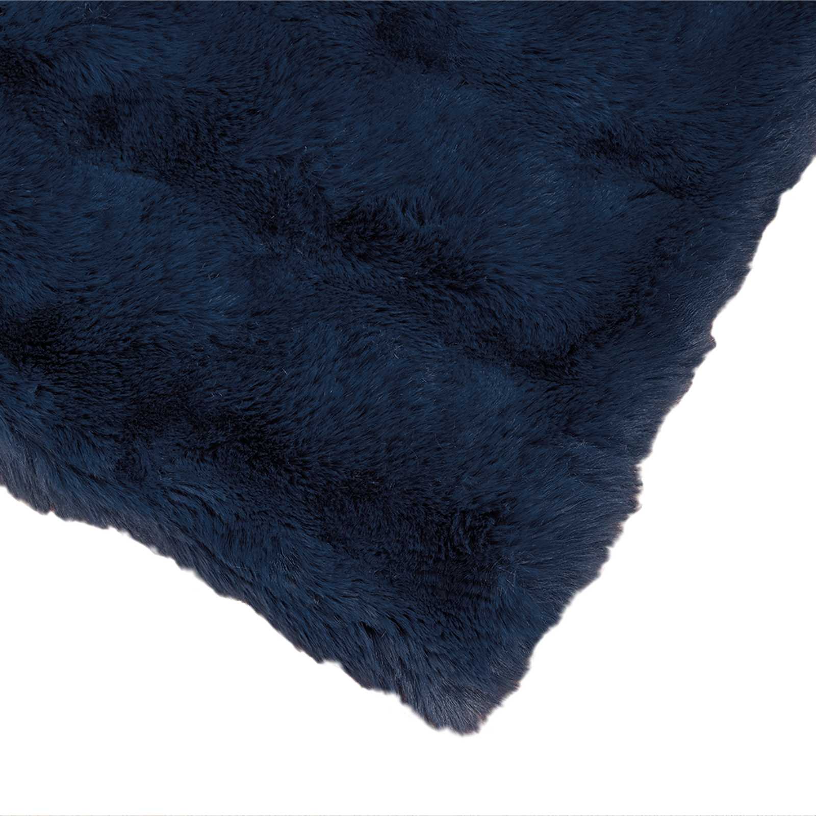 Αντιολισθητική Ψεύτικη Γούνα Κουβέρτα Olite 4 pcs Θαλασσί Μπλε - Pakobazaar