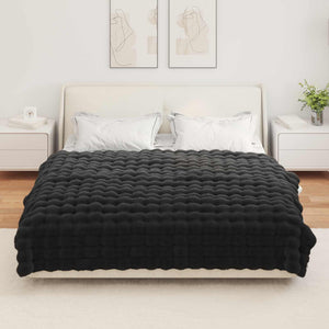 Αντιολισθητική Ψεύτικη Γούνα Κουβέρτα Olite 4 pcs Μαύρο - Pakobazaar
