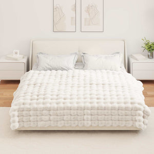 Αντιολισθητική Ψεύτικη Γούνα Κουβέρτα Olite 4 pcs Λευκό - Pakobazaar