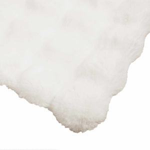 Αντιολισθητική Ψεύτικη Γούνα Κουβέρτα Olite 4 pcs Λευκό - Pakobazaar