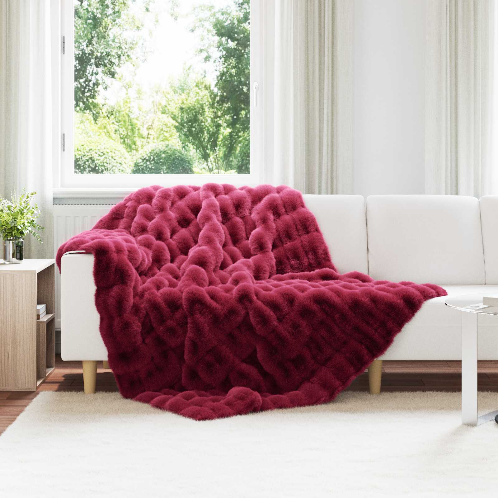 Αντιολισθητική Ψεύτικη Γούνα Κουβέρτα Olite 4 pcs 150 x 220 cm - Pakobazaar