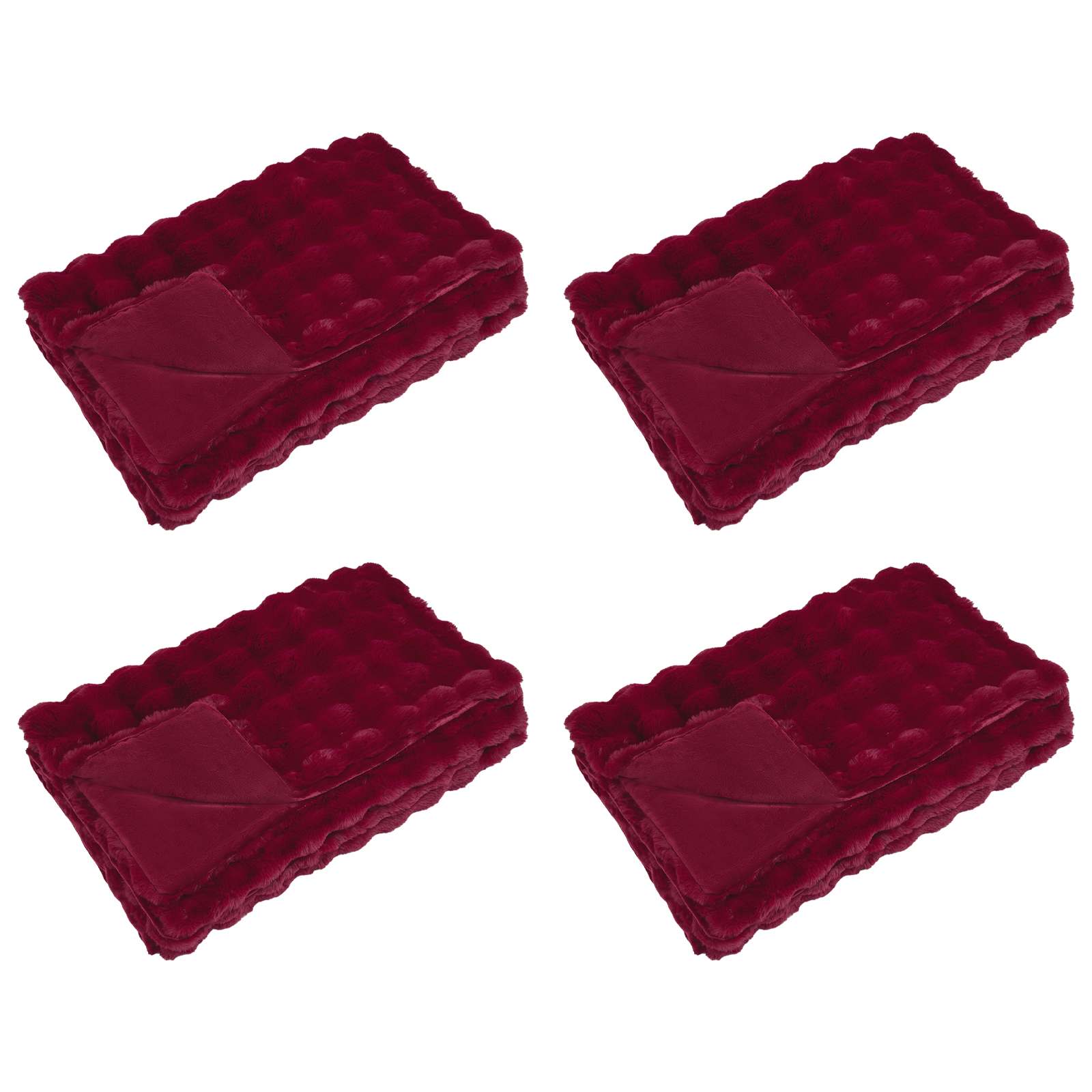 Αντιολισθητική Ψεύτικη Γούνα Κουβέρτα Olite 4 pcs 150 x 220 cm - Pakobazaar
