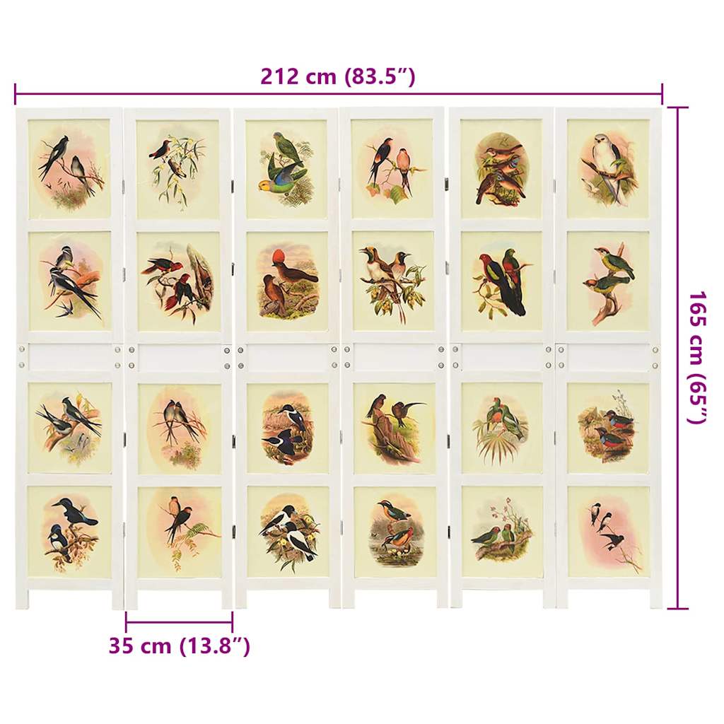 Ρομδιβίδερ Πάνελ Λευκό 212 x 165 εκ. MDF