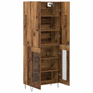 Highboard 2 τμχ. Παλιό ξύλο 69,5 x 34 x 180 εκ.