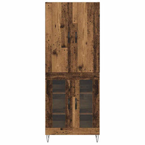 Highboard 2 τμχ. Παλιό ξύλο 69,5 x 34 x 180 εκ.