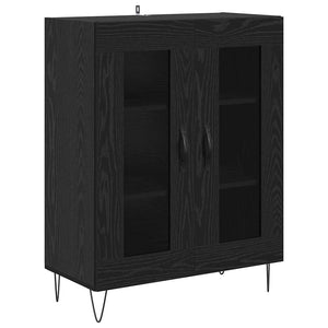 Highboard 2 τμχ. Μαύρη Οξυά 69,5 x 34 x 180 εκ.