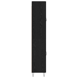 Highboard 2 τμχ. Μαύρη Οξυά 69,5 x 34 x 180 εκ.