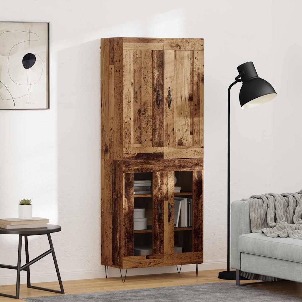 Highboard Παλιό Ξύλο 69,5 x 34 x 180 εκ. Επεξεργασμένο ξύλο - Pakobazaar