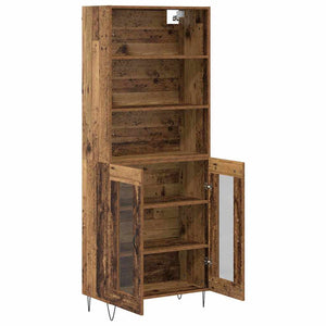 Highboard 2 τμχ. Παλιό ξύλο 69,5 x 34 x 180 εκ.