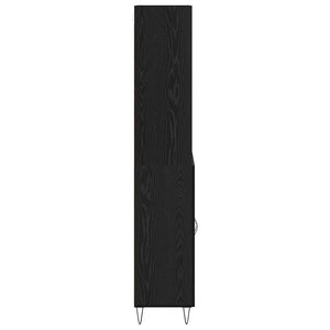 Highboard 2 τμχ. Μαύρη Οξυά 69,5 x 34 x 180 εκ.