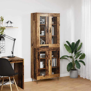 Highboard Παλιό Ξύλο 69,5 x 34 x 90 εκ. Επεξεργασμένο Ξύλο