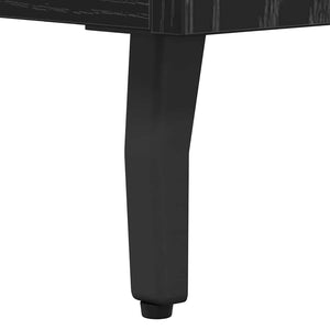 Highboard 2 τμχ. Μαύρη Οξυά 69,5 x 32,5 x 180 εκ