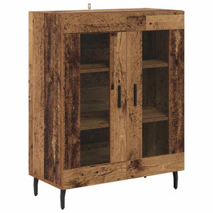 Highboard 2 pcs Παλιό ξύλο Σύνθετο Ξύλο και Γυαλί - Pakobazaar