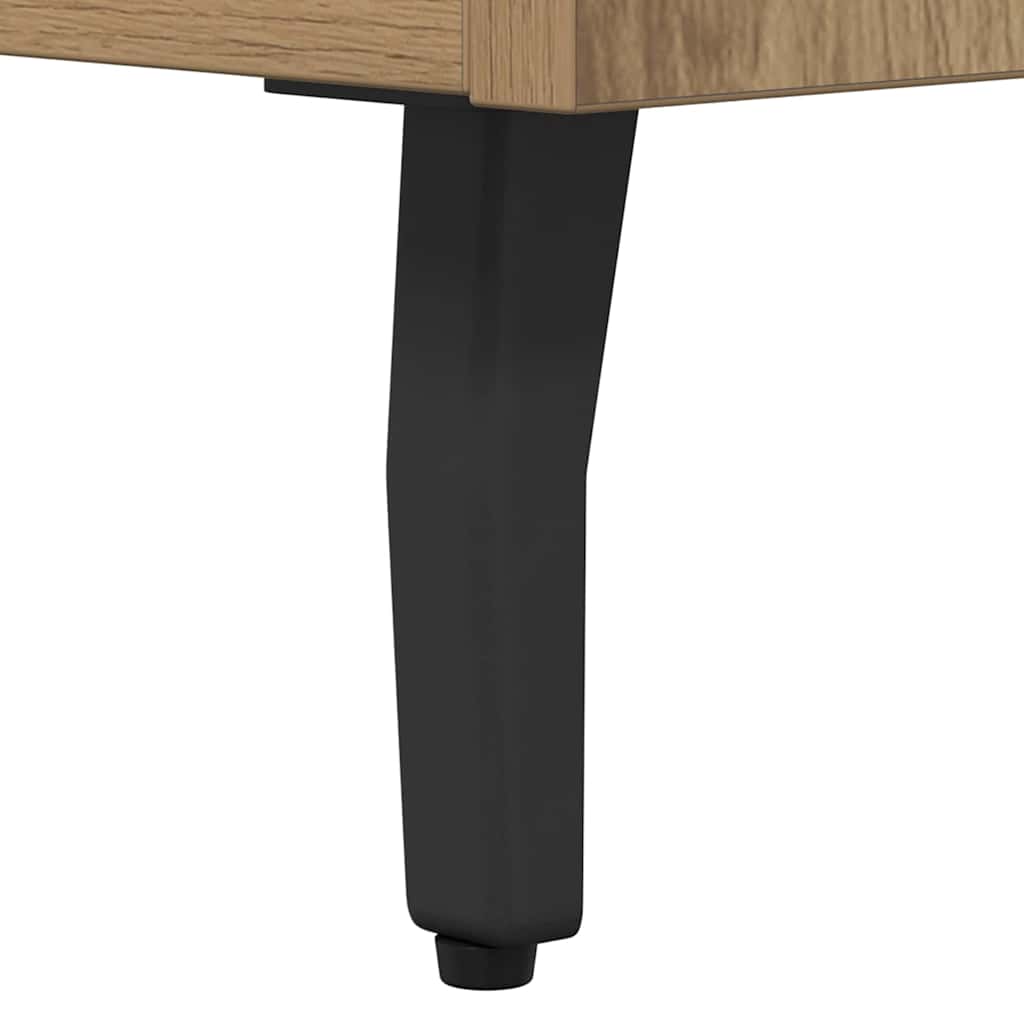 Highboard 2 pcs Artisan Oak Σύνθετο Ξύλο και Γυαλί