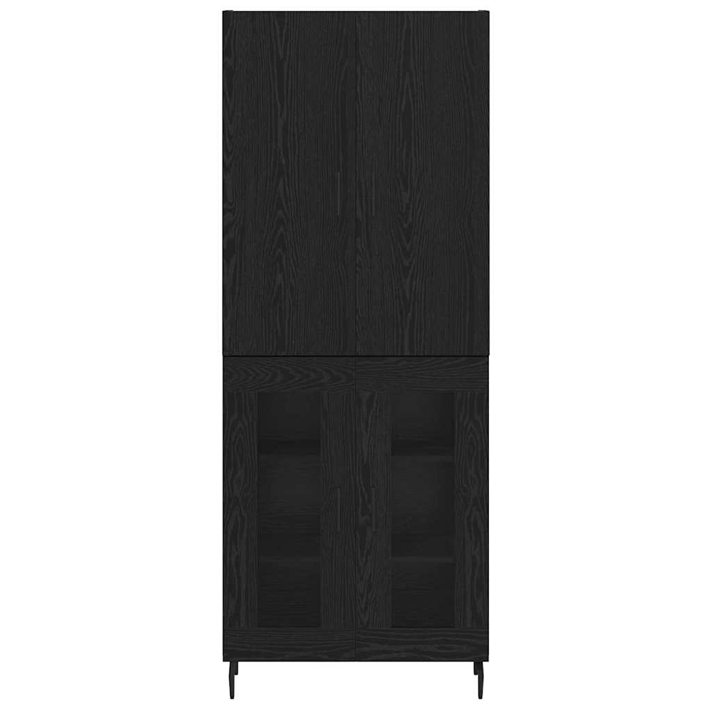 Highboard 2 pcs Artisan Oak Σύνθετο Ξύλο και Γυαλί