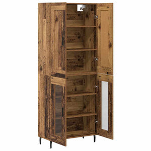 Highboard 2 τμχ. Παλιό ξύλο 69,5 x 34 x 180 εκ.