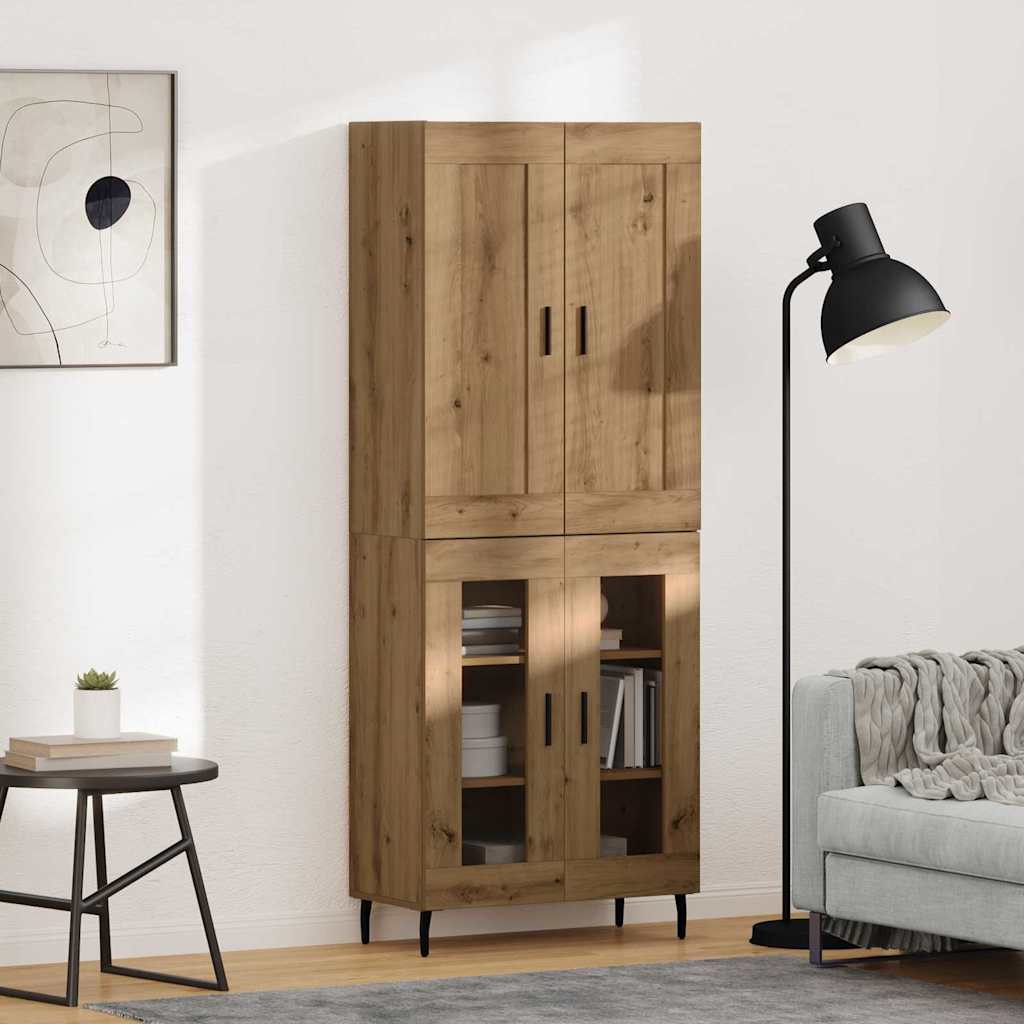 Highboard 2 pcs Artisan Oak Επεξεργασμένο ξύλο - Pakobazaar