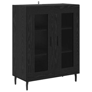 Highboard 2 τμχ. Μαύρη Οξυά 69,5 x 34 x 180 εκ.