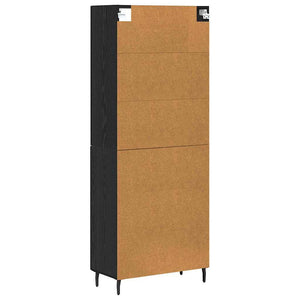 Highboard 2 τμχ. Μαύρη Οξυά 69,5 x 34 x 180 εκ.
