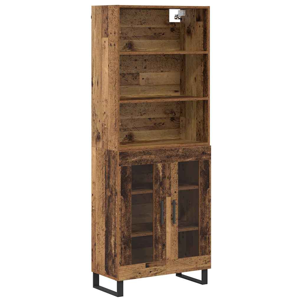 Highboard 2 pcs Παλιό ξύλο Επεξεργασμένο ξύλο