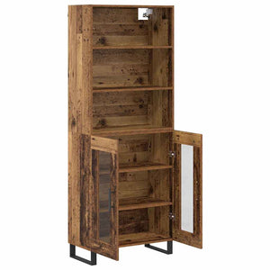Highboard 2 τμχ. Παλιό ξύλο 69,5 x 34 x 180 εκ.
