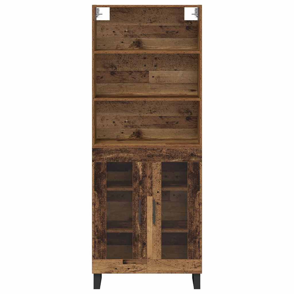 Highboard 2 pcs Παλιό ξύλο Επεξεργασμένο ξύλο