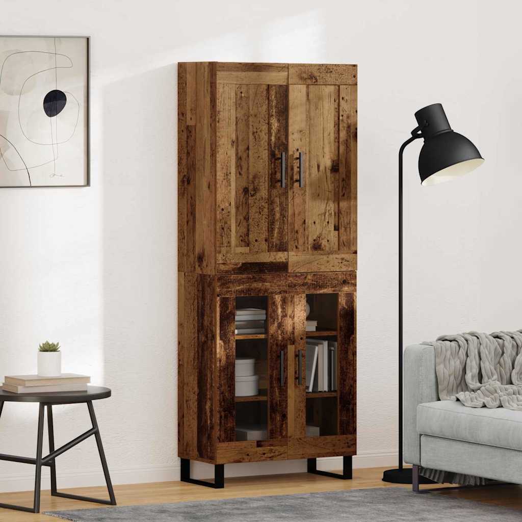 Highboard Παλιό ξύλο 69,5 x 34 x 180 εκ. Επεξεργασμένο ξύλο