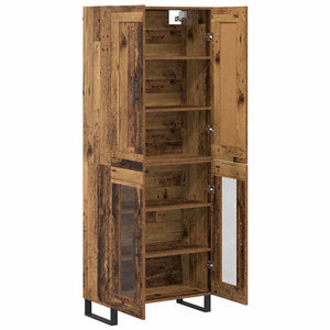 Highboard 2 τμχ. Παλιό ξύλο 69,5 x 34 x 180 εκ.
