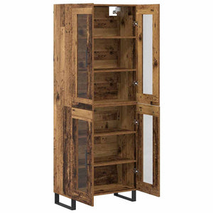 Highboard 2 τμχ. Παλιό Ξύλο 69,5 x 34 x 180 εκ.